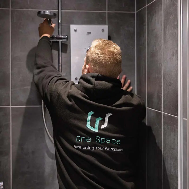 A One Space engineer carrying out a repair
